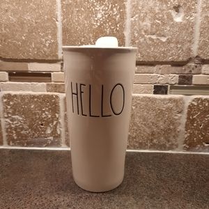 Rae Dunn HELLO Ceramic Travel Mug